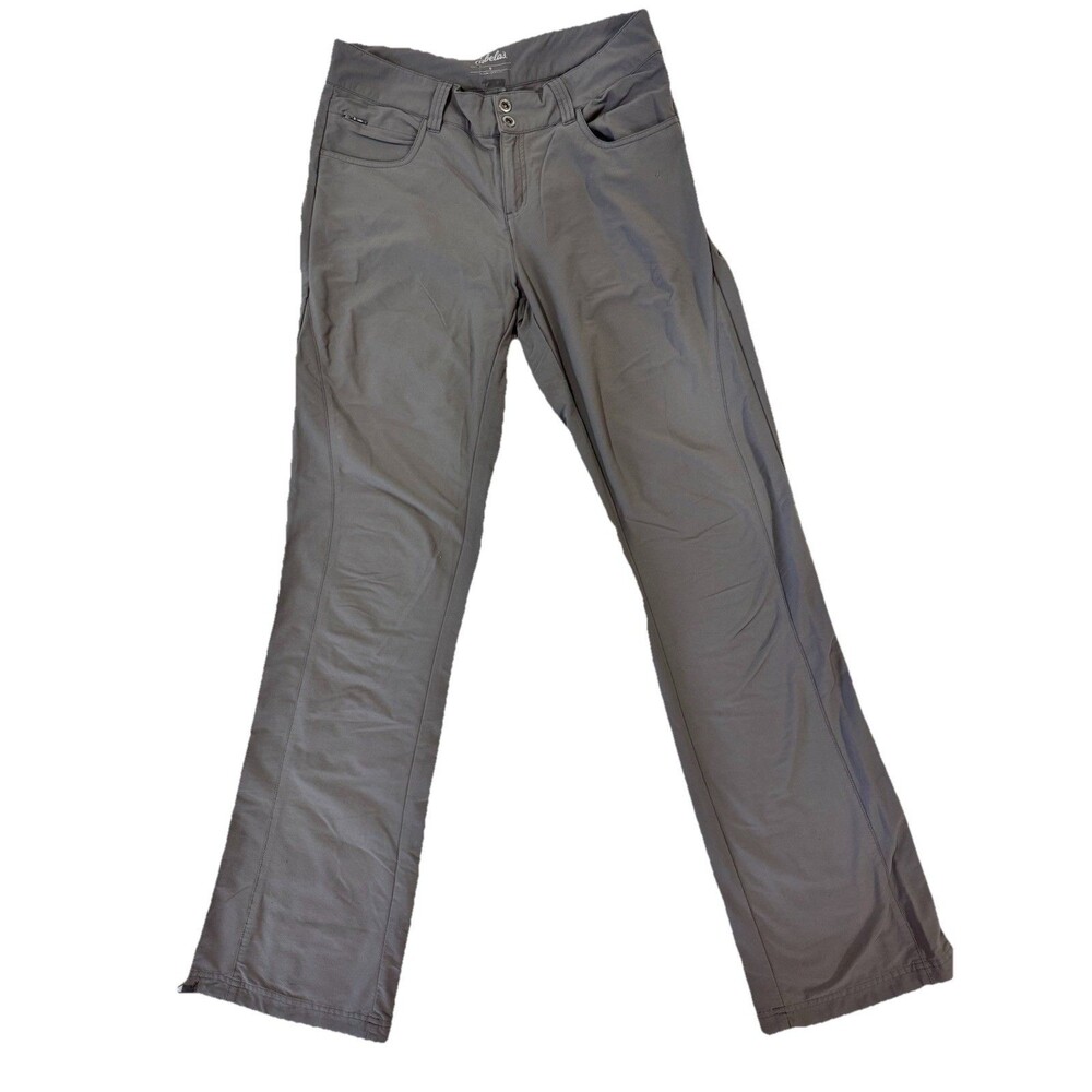Cabelas Pants Women 6 Gray Nylon Stretch Hiking Outdoor Trail Bootcut